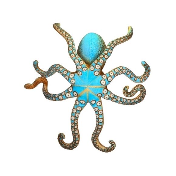 Octopus Orange Realistic Soft Plush Toy - Picture 4 of 4